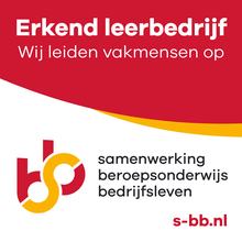 Erkend leerbedrijf, wij leiden vakmensen op (SBB)